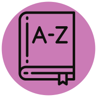 A button with "A-Z" written on it