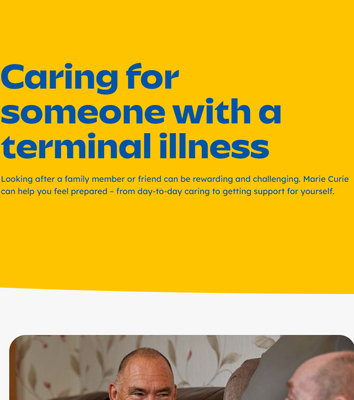 Caring for someone with a terminal illness