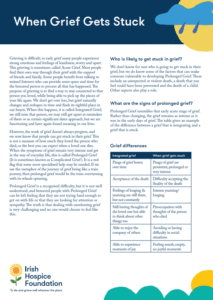 When grief gets stuck leaflet